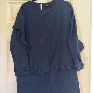 Elegant Navy Blue Mini Dress